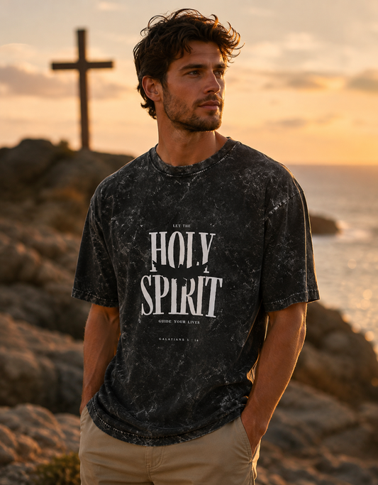 Holy Spirit: Acid Washed Oversized T-Shirt