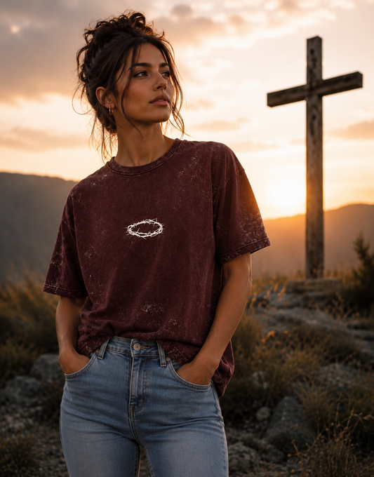 Jesus Is King: Acid Washed Oversized T-Shirt