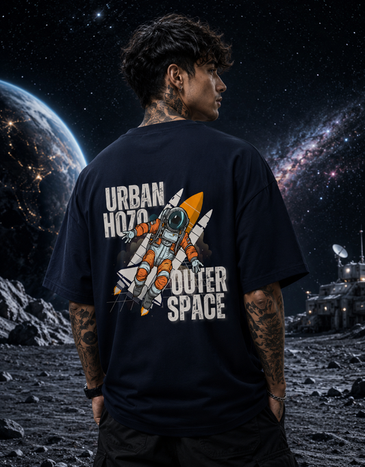 Outer Space Graphic Terry Oversized Tee