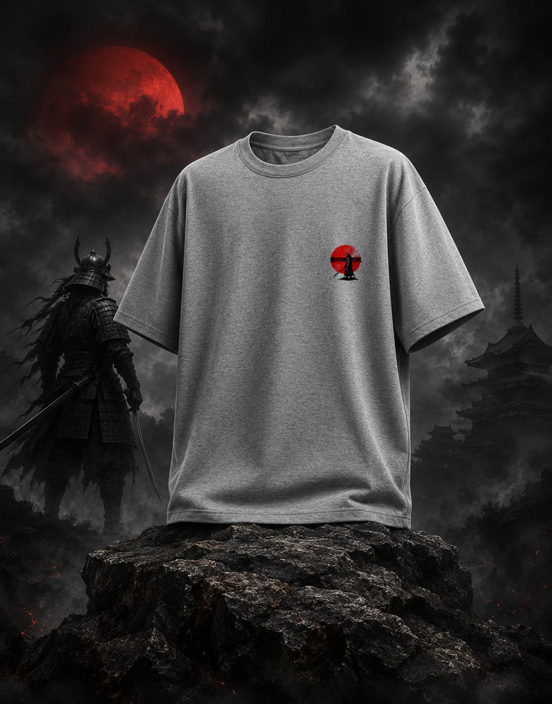 SAMURAI "A Soul Forged in Honor": Premium Unisex Graphic Oversized T-Shirt