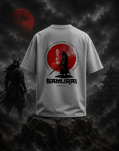 SAMURAI "A Soul Forged in Honor": Premium Unisex Graphic Oversized T-Shirt