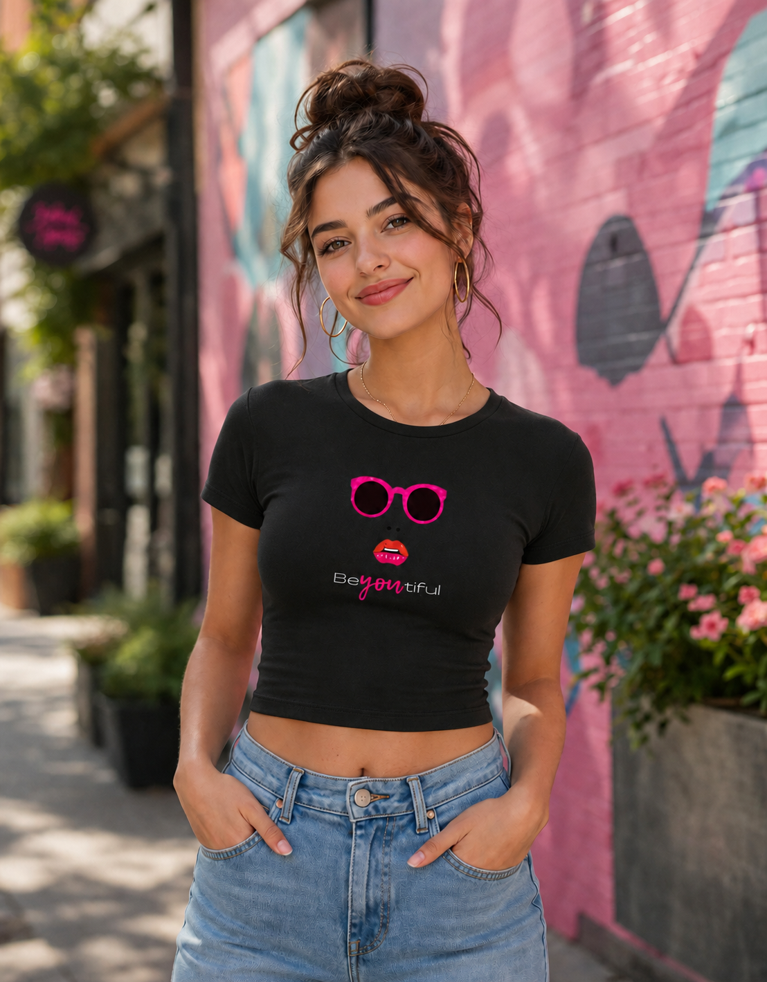 BeYoutiful Graphic Baby Tee - Cotton Stretch