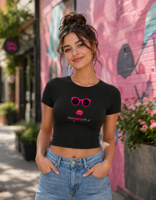 BeYoutiful Graphic Baby Tee - Cotton Stretch