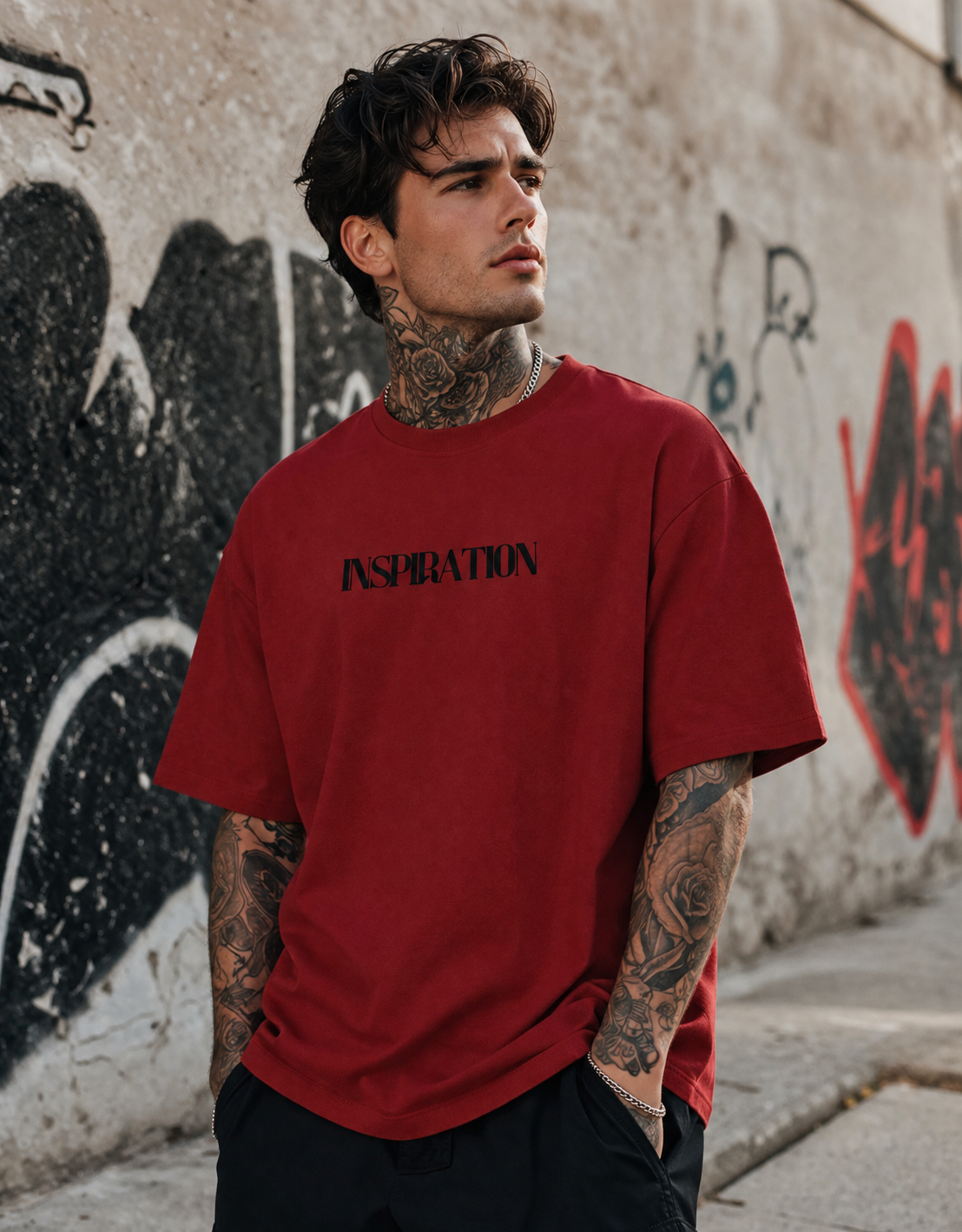INSPIRATION Graphic Oversized T-Shirt