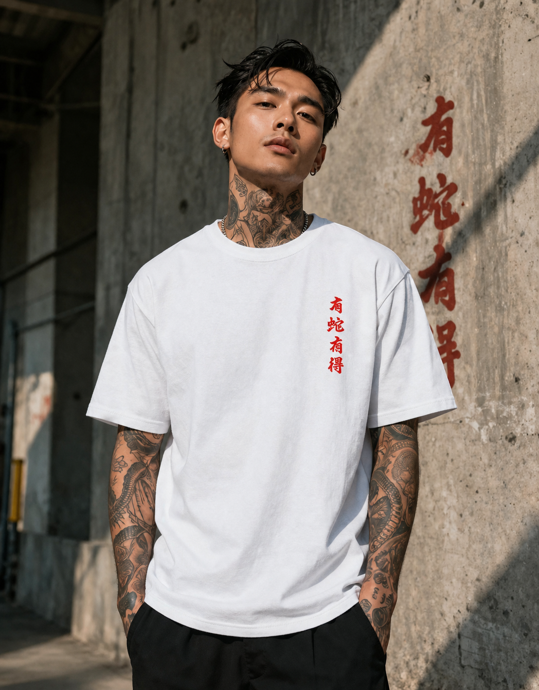 "Ronin Samurai" Graphic Oversized T-Shirt – Heavyweight Cotton