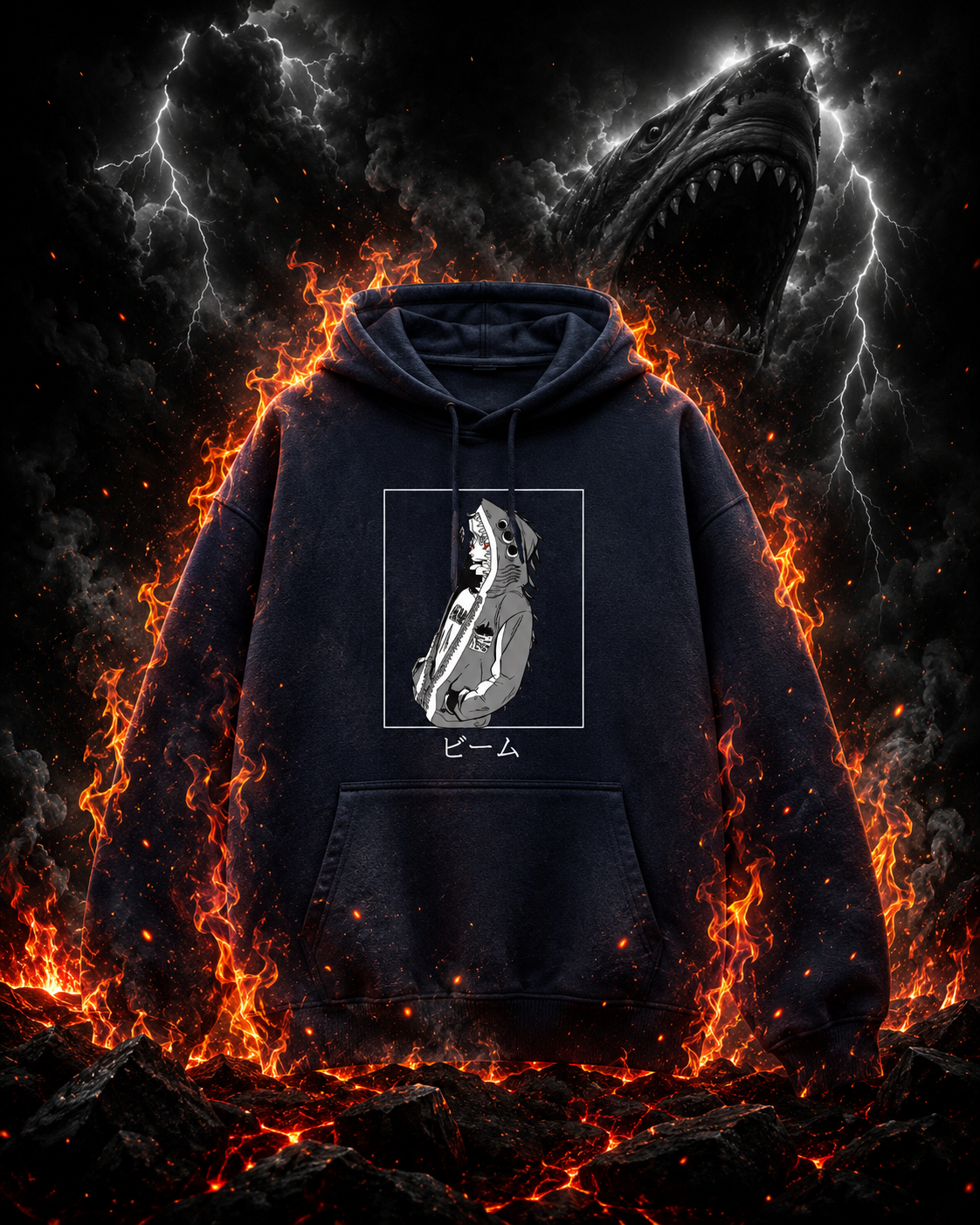 "SHARKNADO" Unisex Oversized Hoodie