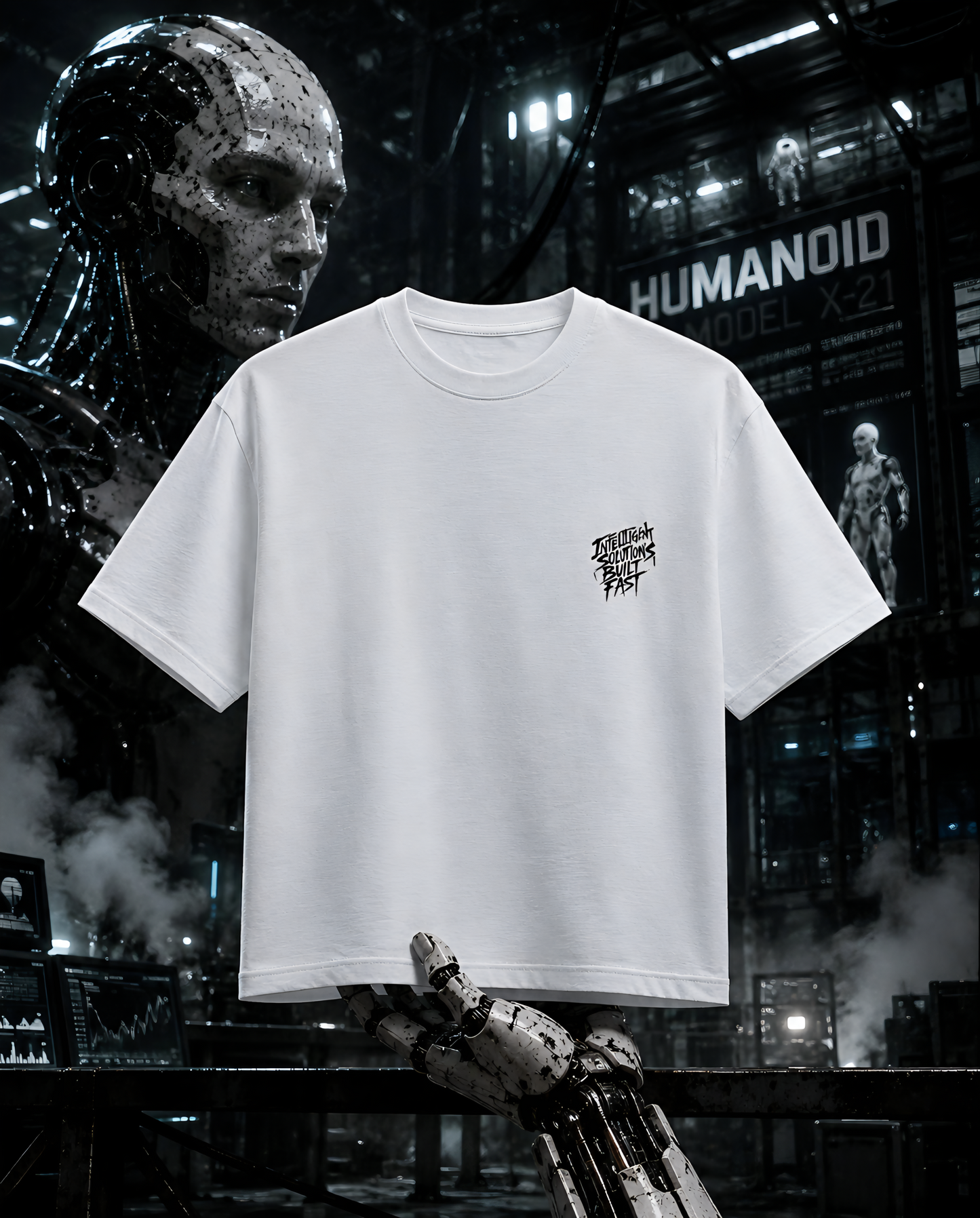 Humanoid Robot Unisex Oversized Classic T-Shirt