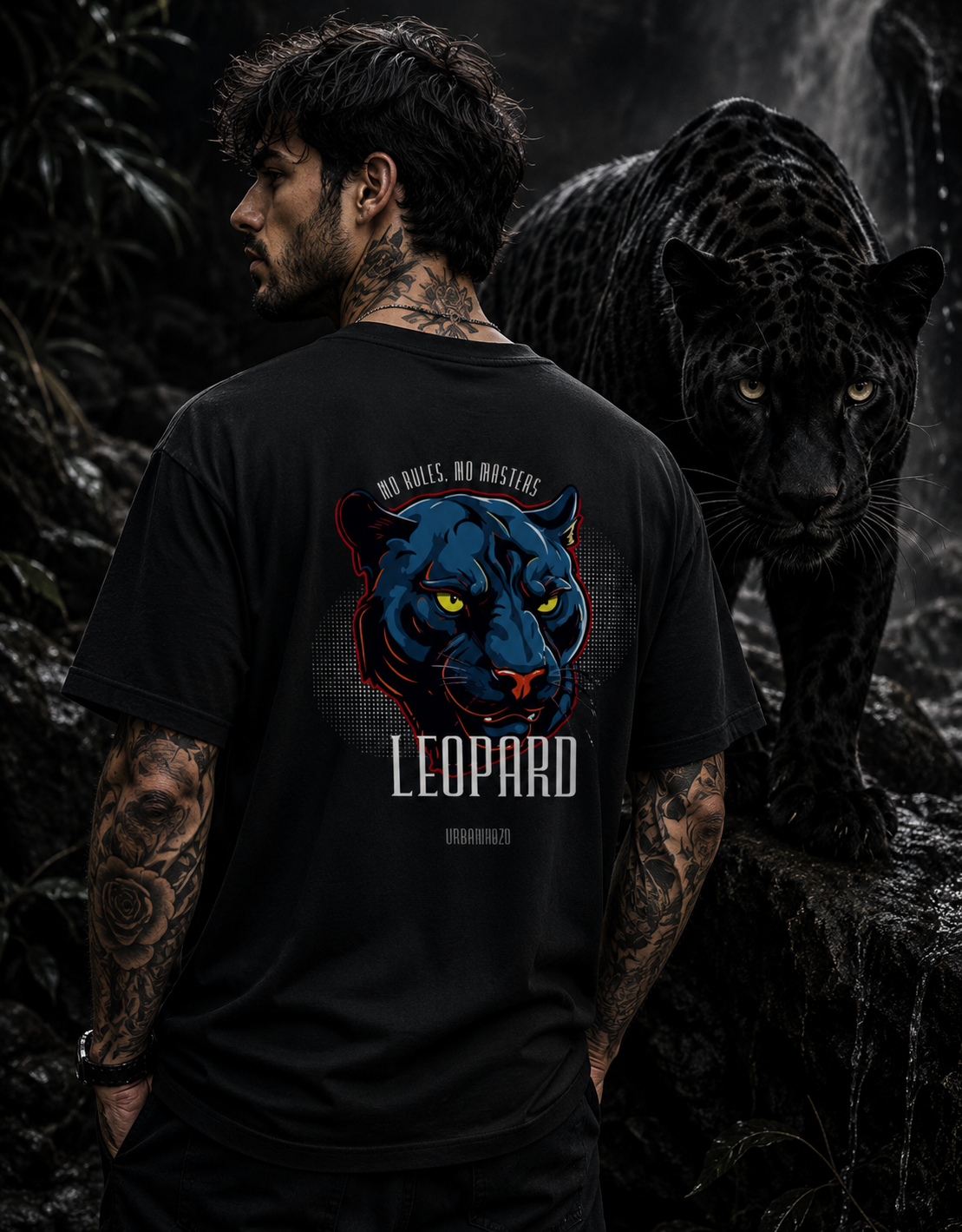 Shadow Leopard Oversized Classic T-Shirt