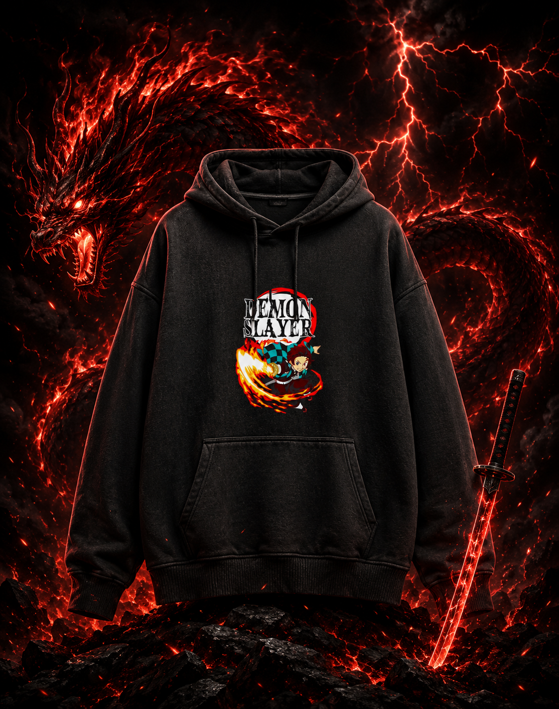 "Tanjiro Kamado" Unisex Oversized Hoodie