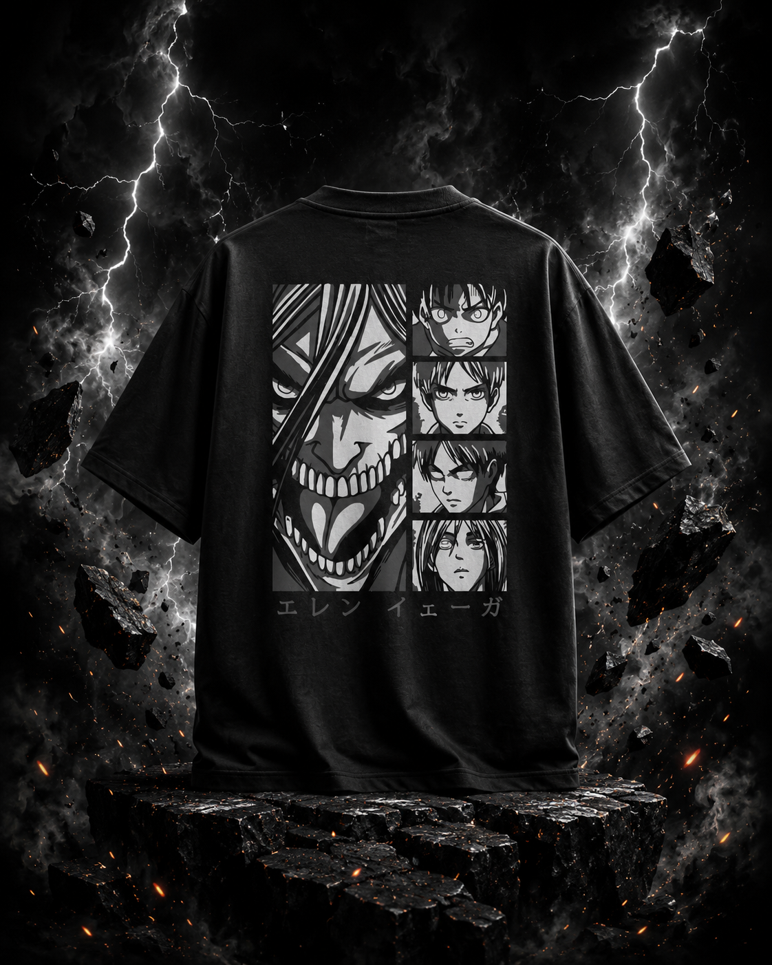 "Eren Yeager" Unisex Oversized Classic T-Shirt