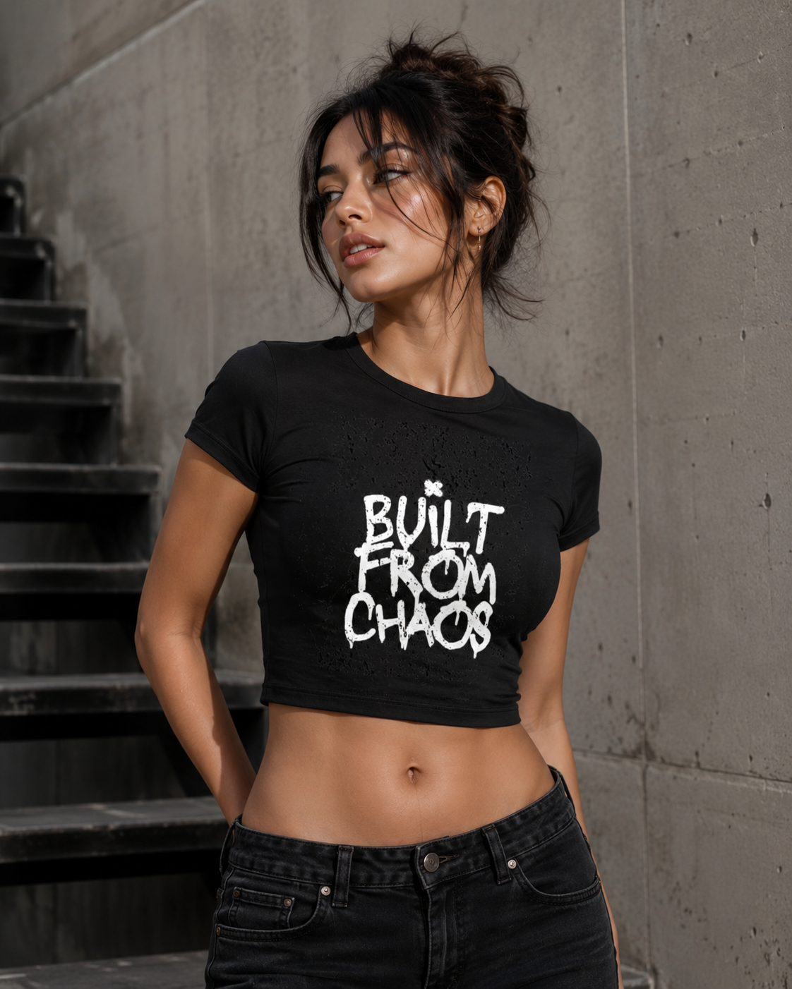 "Built From Chaos" Gothic Baby Tee