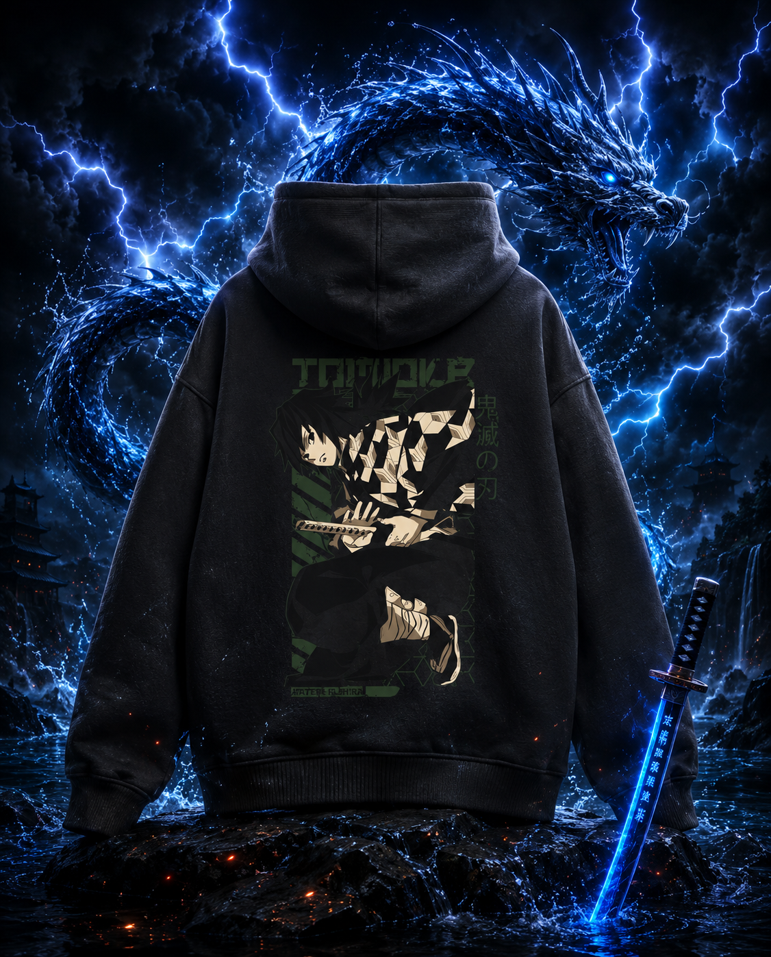 "Giyu Tomioka" Unisex Oversized Hoodie
