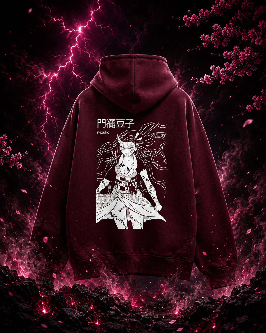 "NEZUKO" Unisex Oversized Hoodie