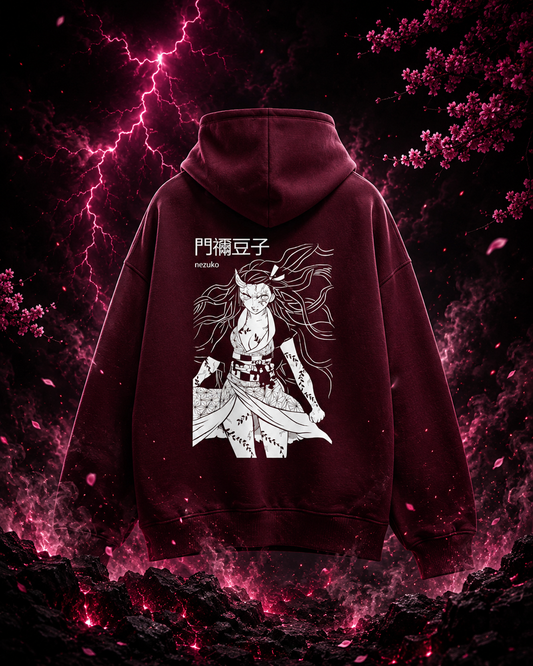 "NEZUKO" Unisex Oversized Hoodie