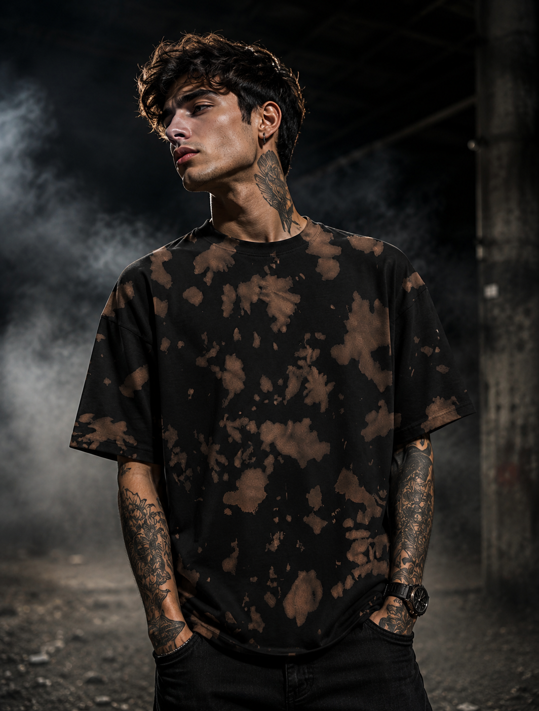 Tie Dye Pattern Oversized T-Shirt