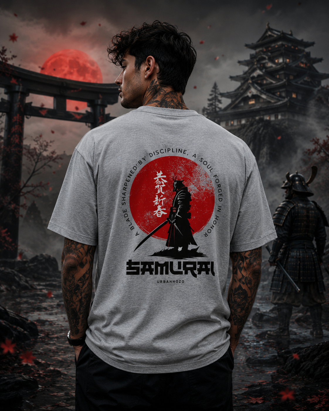SAMURAI "A Soul Forged In Honor" Graphic Oversized T-Shirt
