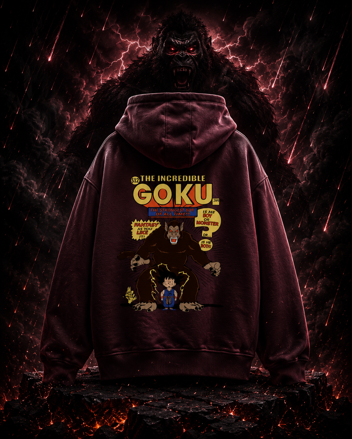 "The Incredible GOKU" Unisex Oversized Hoodie