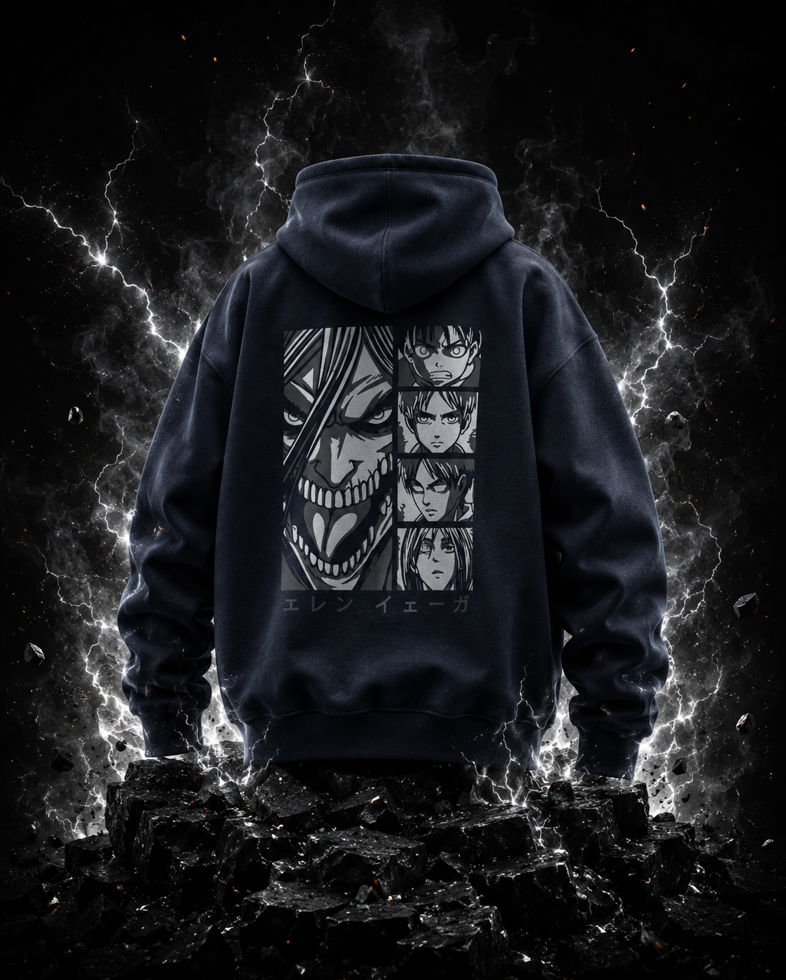 "Eren Yeager" Unisex Oversized Hoodie